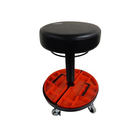 Shopsol Tool Trolley Vinyl Seat Removable Parts Tray 300 lb. Seating Cap. 16.5 in to 21 in Seat height range 1010932